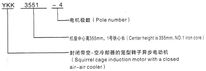 YKK系列(H355-1000)高压YJTG-802-2A/1.1KW三相异步电机西安泰富西玛电机型号说明